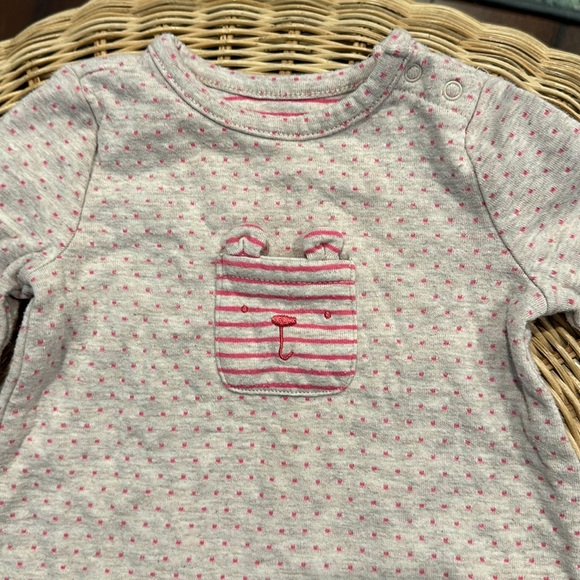 Baby Gap pink and grey romper size 3-6 months - Picture 2 of 4